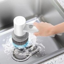 Brosses de nettoyage sans fil brosse électrique cuisine maison poche vaisselle baignoire carrelage professionnel économie de travail 231019