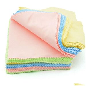 Doekjes 14X14 Cm Microfiber Telefoons Computer Laptop Bril Doek Lens Brillen Doekjes Stof Wassen 100 stks/partij Drop Leveren Dhkuv