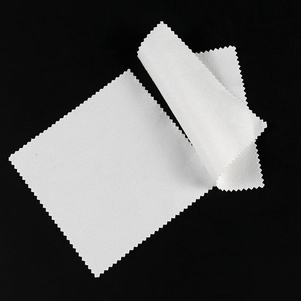 Chiffons de nettoyage 30 50 100pcs Blancs de sublimation en gros Chiffon blanc pour lunettes Microfibre Double Face Polaire Lentille Propre 230617