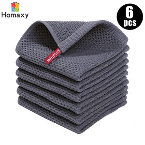 Paños de limpieza Homaxy 4 6 uds toalla de cocina de algodón paño mágico ultrasuave trapos absorbentes paño de cocina grueso 230617