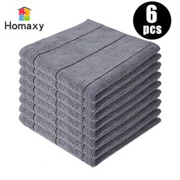 Schoonmaakdoekjes Homaxy 6 stks Microfiber Schoonmaakdoekje Verdikte Magische Keukenhanddoek Huispoetslappen Zacht Washandje Polish Absorberende Vaatdoek 230720