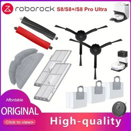 Reinigingsdoeken Origineel Roborock S8 Pro Ultra Accessoires Zij borstel Filter MOP CH -stofzakken voor Roborock S8/S8 Vacuümreiniger Reserveonderdelen 230814