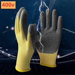 Gants de nettoyage 1 paire Protection de sécurité antiélectricité outil de protection de travail d'électricien en caoutchouc 400v isolant 230809