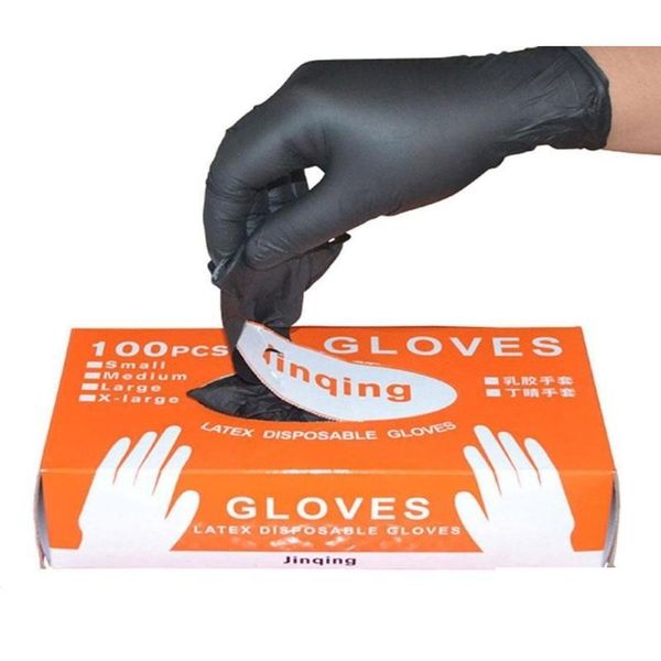 Gants de nettoyage 100Unitcaja Nitrile Noir Jetable Comme Poulpe Ambidextre Pour Hogar Usage Industriel Gant En Latex Tatouages 201207 Dro Dhu9C