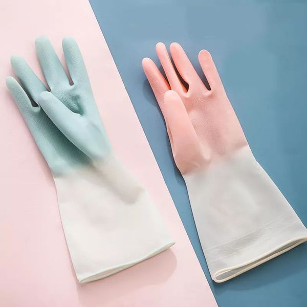 Guantes de limpieza 1 par de silicona para lavar platos esponja para lavar platos herramientas de goma 230809