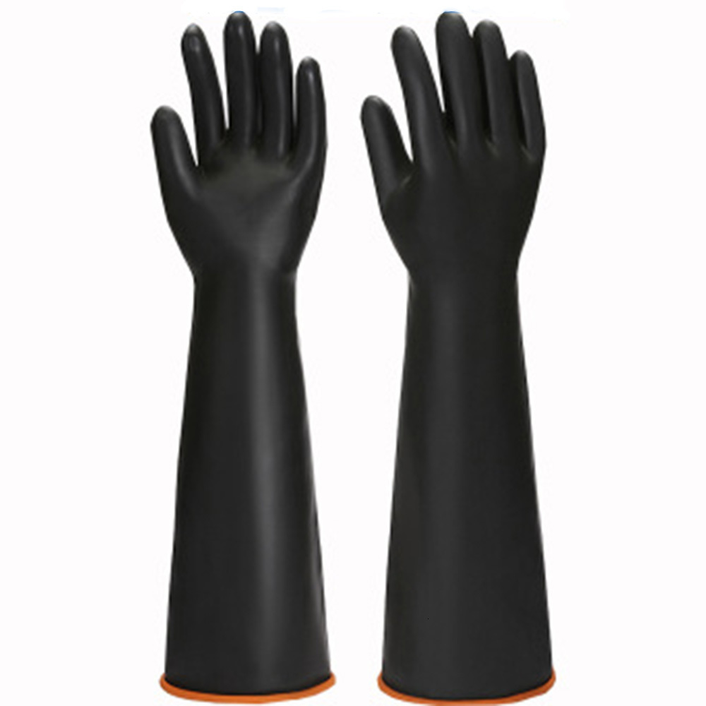 Rękawiczki czyszczące czarny kwas odporny na fabrycznie zagęszczony duży wodoodporny i korozja ubezpieczenie pracy 221128