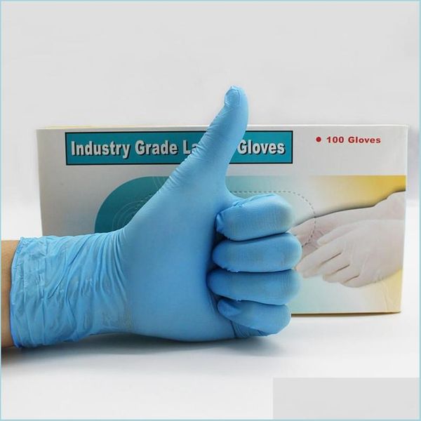 Guantes de limpieza desechables 100 Unids / caja Latex Factory Salon Hogar Jardín Universal para mano izquierda y derecha Drop Delivery Home Hou Dhgq0