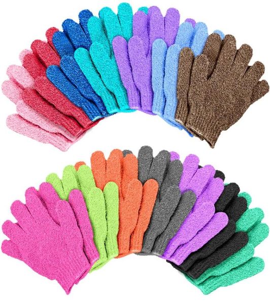 Nettoyage des gants exfoliants de bain de bain lavage de gant de gommage