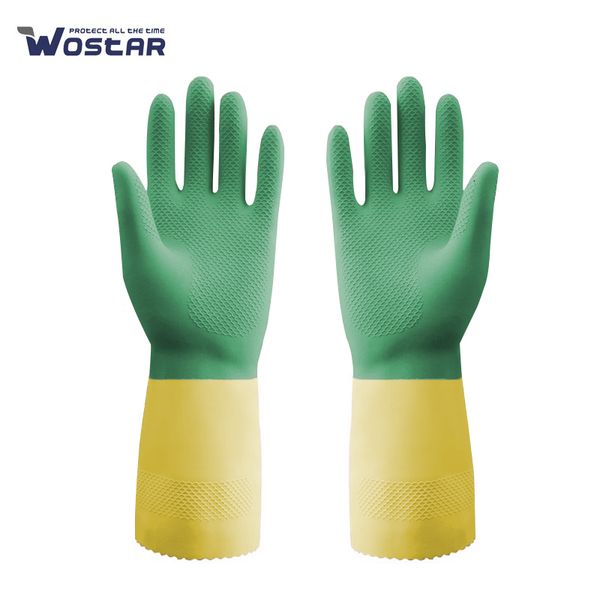 Gants de nettoyage outil de cuisine domestique Long caoutchouc étanche gant de lavage de vaisselle pour laveur propre 230809