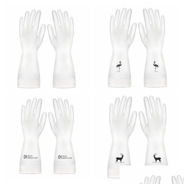 Gants De Nettoyage Cuisine Gant De Lavage De La Vaisselle Ménage Lave-Vaisselle En Caoutchouc Pour Les Vêtements Housekee Vt0231 Drop Delivery Home Garden Organiz Dhjed