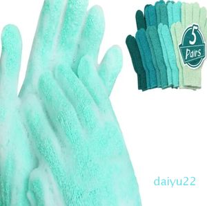 Gants de nettoyage pour douche, gommage exfoliant, bain moyen à lourd, lavage du corps, élimination des peaux mortes, éponge de nettoyage en profondeur, Loofah pour femmes