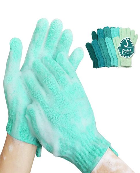 Gants de nettoyage Douche Exfoliant Gommage Moyen à Lourd Bain Lavage du Corps Enlèvement des Peaux Mortes Éponge de Nettoyage en Profondeur Loofah Pour Femmes3060622