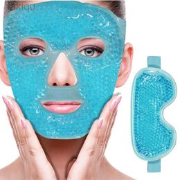 Nettoyage du gel de glace Masque facial anti-rides Relief fatigue cutané Hydrothérapie Hot Therapy Thérapie de glace Filage Massage Massage Beauté Tool D240510