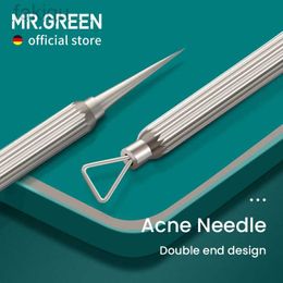 Reiniging Mr. Green Blackhead Acne Verwijderingsnaald Professionele Pimple Spot Popper Tool Zit Extractor Facial Skin Care Facial Beauty D240510