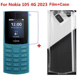 Nettoyage du film doux protecteur (film en verre non trempé) pour Nokia 105 4G 2023 Soft TPU Case Retour du téléphone