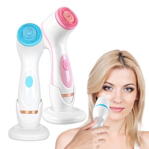 Reinigungswerkzeuge Zubehör 3-in-1-Vibrator-Reinigungsmaschine Wasserdichte Gesichtsreinigungsbürsten Reiniger Hautpeeling Silikonbürstenreiniger 230609