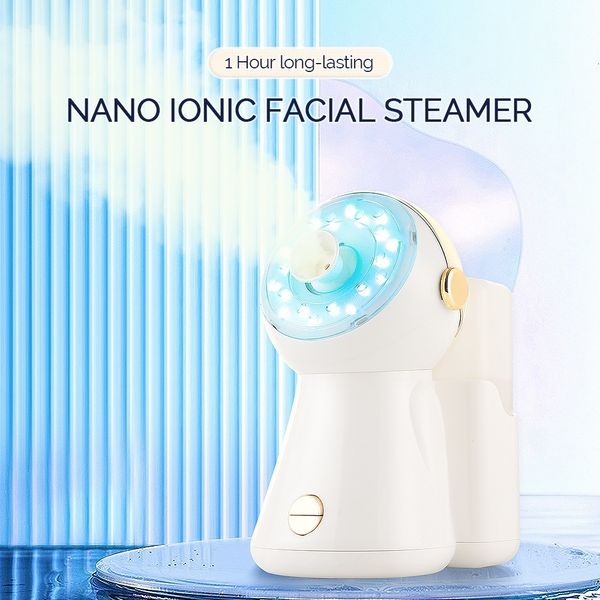 Outils de nettoyage Accessoires 7 lumières de couleur Nano Spray visage vapeur visage Sauna pores nettoyant peau hydratant humidificateur d'air vaporisateur maison SPA 230915