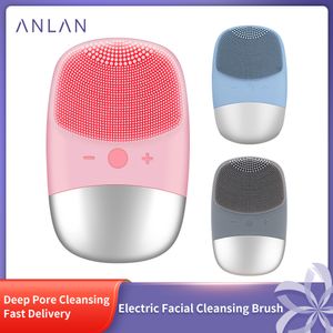 Outils de nettoyage Accessoires ANLAN Sonic Brosse de nettoyage électrique Silicone Mini nettoyant pour le visage Masseur de peau Nettoyage en profondeur des pores Brosse de nettoyage pour le visage 230327