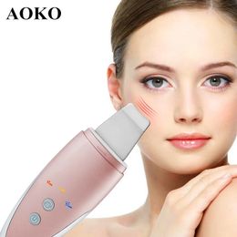 Herramientas de limpieza Accesorios AOKO Depurador ultrasónico de la piel Limpiador profundo para la cara Eliminación de espinillas y acné Masaje con vibración por ultrasonido Máquina peladora de piel 231128