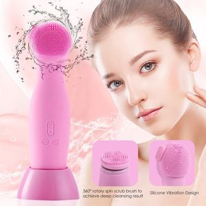 Reinigingsgereedschap Accessoires Elektrische reinigingsborstel Dubbele borstel Kop Design Skin Trapping Face Slim Handmatige Massager Automatische spin Face Reiniger 230324