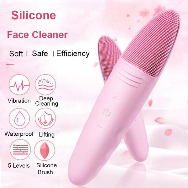 Outils de nettoyage Accessoires Nettoyant pour le visage électrique Nettoyant pour le visage en silicone Brosse de nettoyage en profondeur Vibration Masseur Resserrement Outil de soin de la peau Étanche 230718