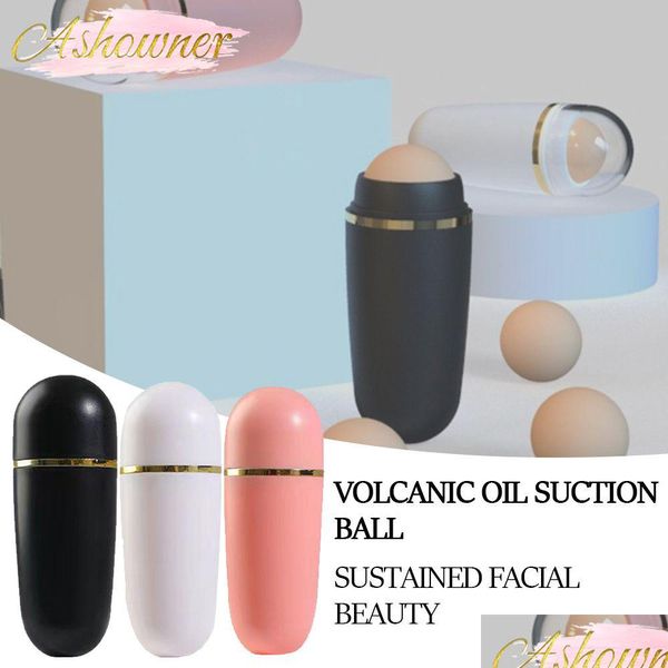 Outils de nettoyage Accessoires Rouleau absorbant l'huile pour le visage Pierre volcanique naturelle Mas Corps Bâton Maquillage Outil de soin de la peau Pores du visage Rouleau Dhyrb