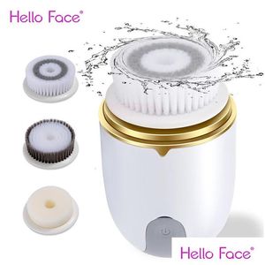 Reinigingsgereedschap Accessoires Hello Face Trasonic Cleanser Brush Elektrische reiniging 360 Roteren Matic Hine Deep Clean Tool Druppel levering H DH9ZN