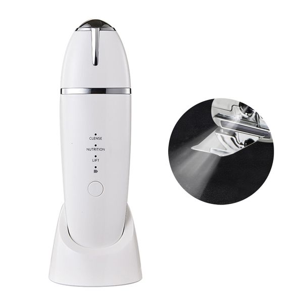 Herramientas de limpieza Accesorios Lesen Ultrasonic Skin Scrubber Blackhead Remover Limpiador facial Masajeador Pore Deep Care Sonic Peeling Device para lavado 230609