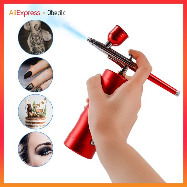 Herramientas de limpieza Accesorios Kit de maquillaje con aerógrafo profesional con compresor Nano Spray Vapor Ion Face Steamer Limpieza profunda Pulverizador de oxígeno 230327