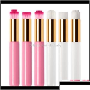 Accesorios para herramientas de limpieza Cepillo profesional para espinillas Champú para pestañas para ojos Ceja Nariz Belleza Maquillaje Limpiador Rosa Blanco 3 tipos Cabeza Dhenh