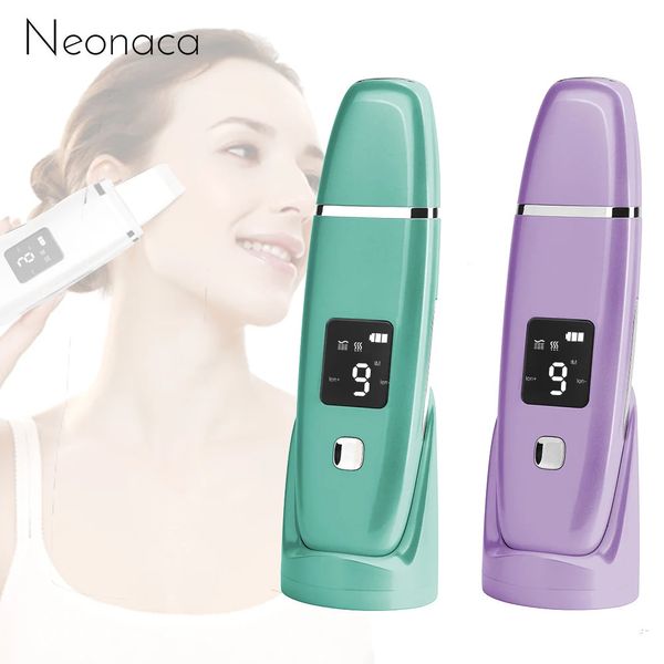 Herramientas de limpieza Accesorios Profesional Ultrasónico Piel Depurador Exfoliante Pala Ultrasónica Paleta Removedor de Espinillas Led Peeling Pala Máquina 231201