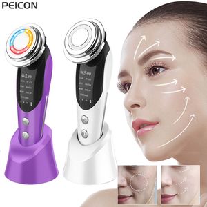 Outils de nettoyage Accessoires Machine de levage RF raffermissement de la peau EMS masseur de levage du visage 7 en 1 dispositif de lifting du visage par radiofréquence de rajeunissement de la peau 230908