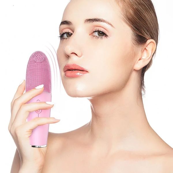 Outils de nettoyage Accessoires Silicone Machine à laver le visage Vibration ultrasonique Brosse de nettoyage étanche Produit Beauté Outil de soins de la peau 231023