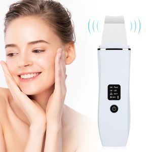 Outils de nettoyage Accessoires Dispositif de nettoyage à ultrasons EMS Épurateur de peau Points noirs Enlever les pores Nettoyage en profondeur Peeling Sholve Soins de la peau Lifting du visage 231130