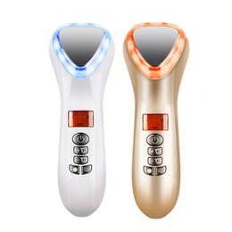 Herramientas de limpieza Accesorios Máquina de crioterapia ultrasónica LED Martillo frío Estiramiento facial Vibración Masajeador Antienvejecimiento Estiramiento de la piel Instrumento de belleza 230717