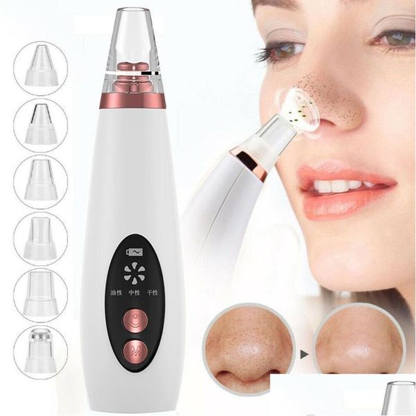 Herramientas de limpieza Accesorios USB Blackhead Black Dot Face Poro Vacío Cuidado de la piel Limpiador de acné Eliminación de espinillas Succión Gota facial Deli Dhi82