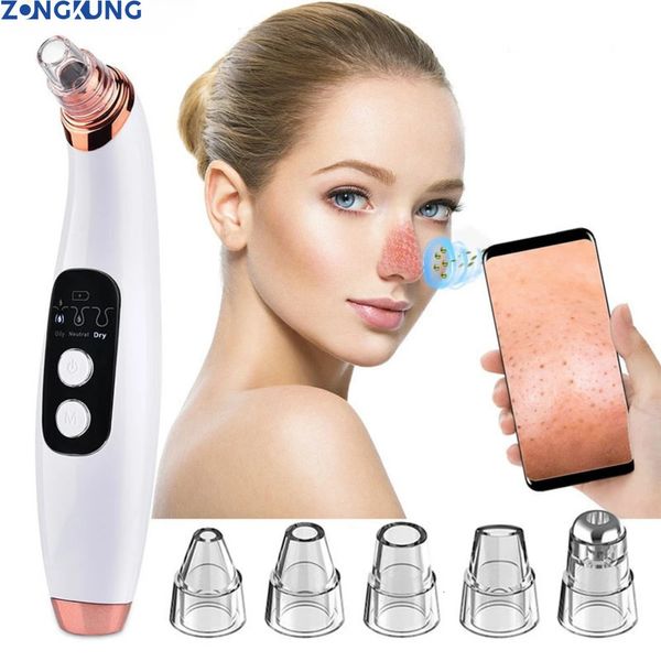 Outils de nettoyage Accessoires WiFi Visible Électrique Blackhead Remover Aspirateur Microdermabrasion Dispositif Tête Noire Machine HD Caméra Pore Cleaser 231128