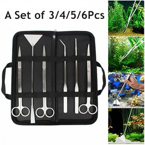 Schoonmaken Gereedschap Aquarium Aquascaping Rvs Pincet Schaar Spatel Tool Set Onderhoud Aquatic 230628