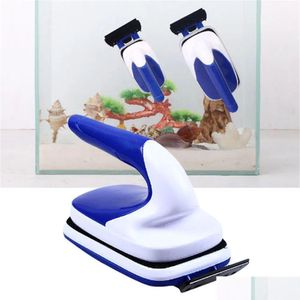 Outils de nettoyage Aquarium pratique brosse magnétique flottante réservoir de poisson grattoir à algues outil de fenêtre nettoyant aimants goutte de Homefavor Dhetu