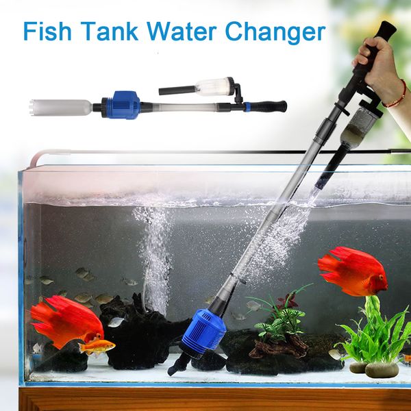 Outils de nettoyage Électrique Siphon Filtre Aspirateur Gravier Changeur D'eau Réservoir De Poissons Laveuse De Sable Aquarium Actionné Nettoyant US Plug 230729