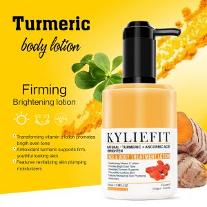 Cleansers Kyliefeit Turcuma organique Lotion d'éclairage, antioxydant, apaise, crème hydratante lumineuse naturelle, pour le visage et le corps