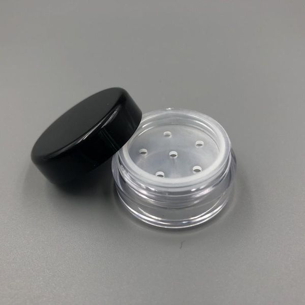 Transparent 1G 1ML en plastique poudre bouffée conteneur étui maquillage cosmétiques pots visage poudre fard à joues boîte de rangement avec tamis couvercles Swosp