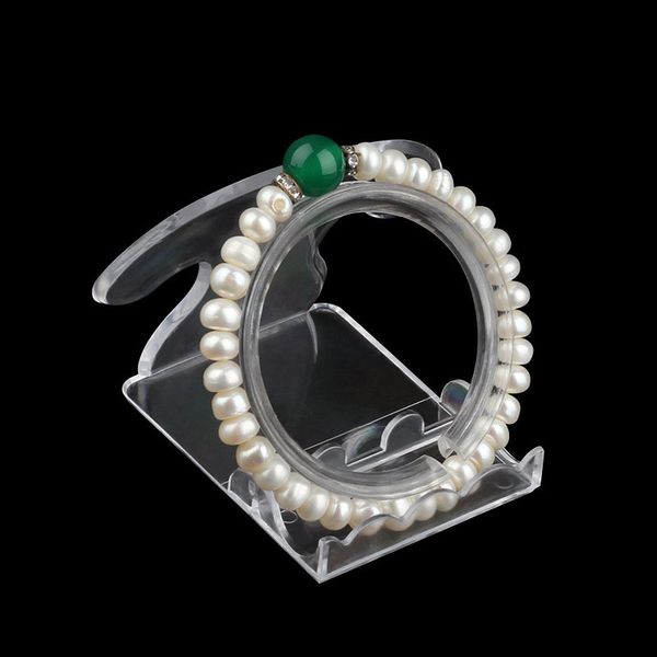 Estante de exhibición de pulsera de acrílico transparente, soporte de almacenamiento de brazalete, soporte de joyería al por mayor