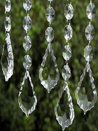 Pensemblants en cristal en acrylique transparent suspendu perle drapé guirlande panneau mural décor de mariage garland écran de Noël arbre de Noël bricolage 1594699