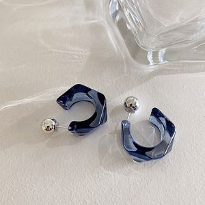 Duidelijke acryl geometrische C-vormige hoepel oorbellen voor vrouwelijke meisjes trends hangende oorbellen feestreizen sieraden geschenken