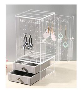 Boîte de rangement de l'organisateur de bijoux en acrylique Clean pour les filles Gift Femmes Box Box Box Rack avec bracelet de tiroir 2968632