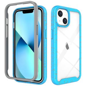 Fundas de teléfono acrílico transparente para el iPhone 15 14 Max 13 mini 12 mini 14 más 12 11 xs x xr 6 7 8g SE2 SE3 XS MAX 15 PRO MAX 2 pulgadas TPU TPU PC TPU