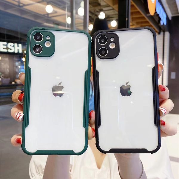 Fundas de acrílico transparente para teléfono, funda trasera antigolpes transparente para iPhone 13 13pro max 12 12pro 11 11pro X Xs XR 7 7p 8 8plus