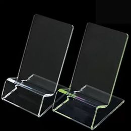 Clear Acryl Mobile Phone Display Stands Holders Mounts voor iPhone 14 13 12 11 Pro Max XR XS 7 8 Plus Samsung S22 S22 S20 Ultra transparante universele mobiele standen stent