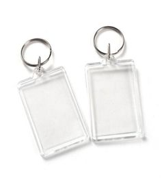 Porte-clés vierge en plastique acrylique transparent, insertion de passeport, cadre Po, cadre photo, cadeau de fête LX23292179509